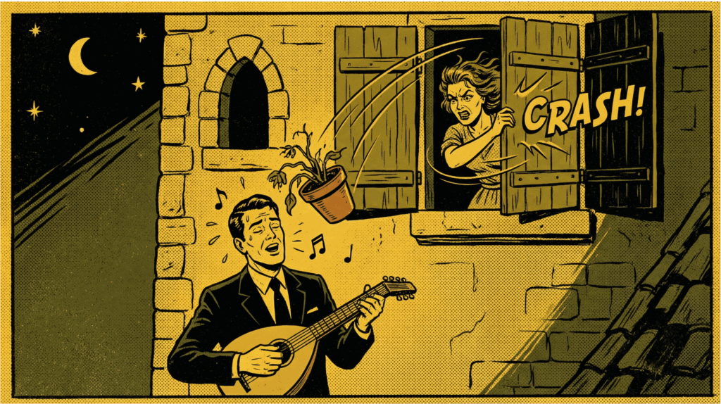 Vertriebsmitarbeiter als Minnesänger