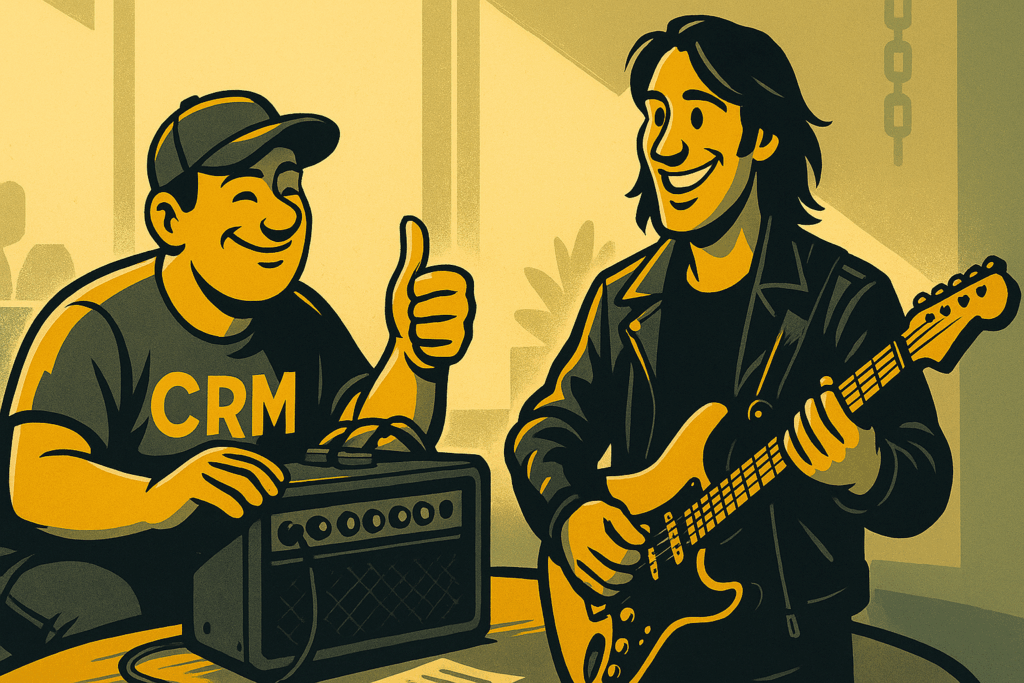 CRM Rodie mit Rockstar - Vertriebserfolg
