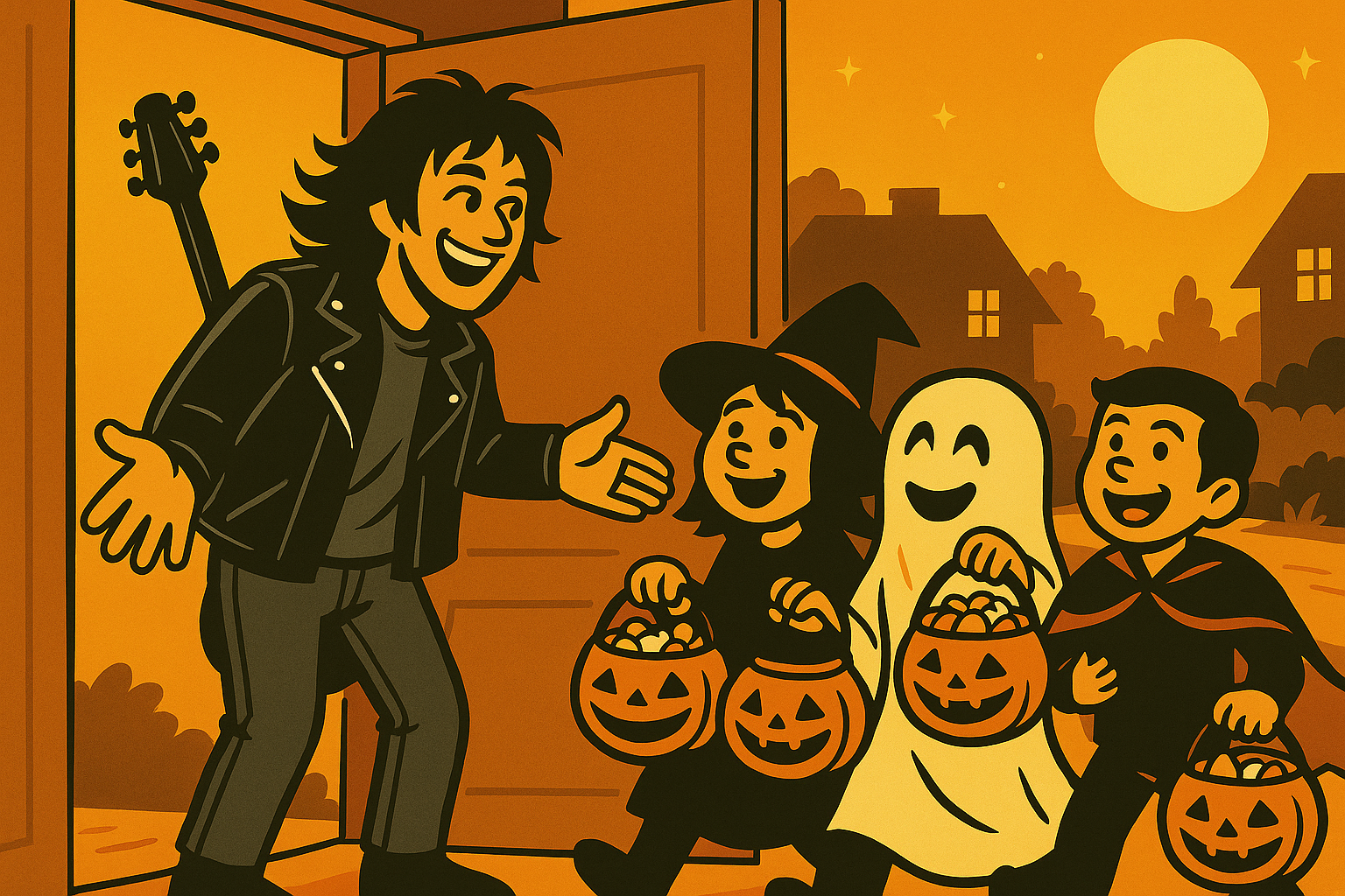 Kinder machen Halloween Akquise